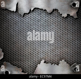 old metal background with bullet holes Stock Photo - Alamy