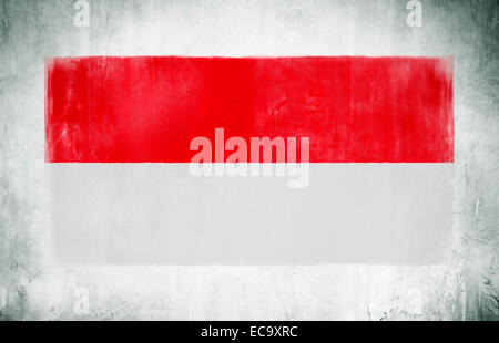 Illustration And Painting Of The National Flag Of Indonesia Stock Photo