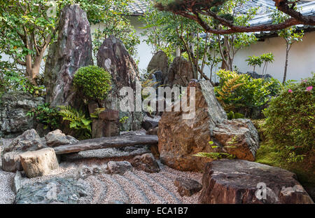 A corner of the hojo (abbot's) garden at Daisen-in zen temple, Daitoku-ji, Kyoto, Japan Stock Photo