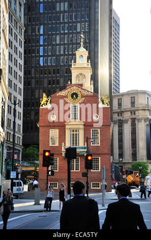 Old State House from 1713, Boston, Massachusetts, United States Stock Photo