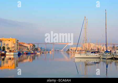 Marina, Martigues, Bouches du Rhone, Provence, France, Europe Stock Photo