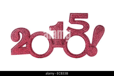 Happy New 2015 year in red tones. Stock Photo