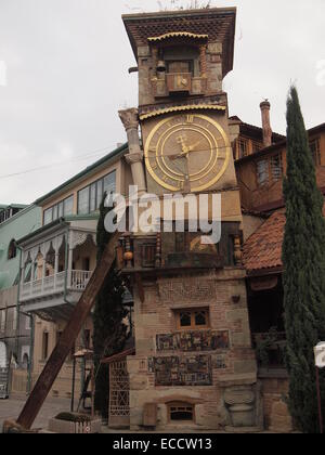 Leaning Clock Tower (Tbilisi, Georgia) Stock Photo