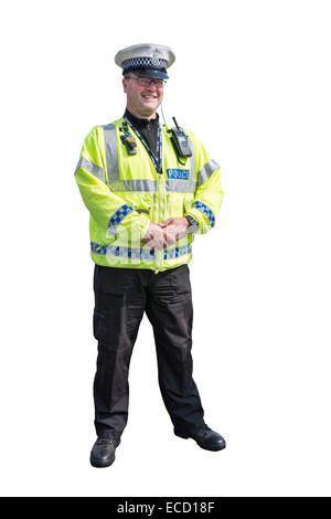 UK police officer in uniform outside London Croydon Law Courts Stock ...