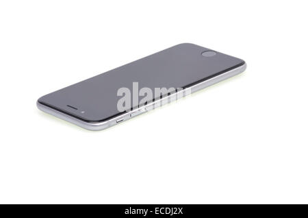 Smartphone iphone 6 isolated on white. Stock Photo