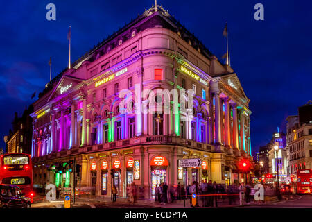 Piccadilly Circus At Night, London, England Stock Photo