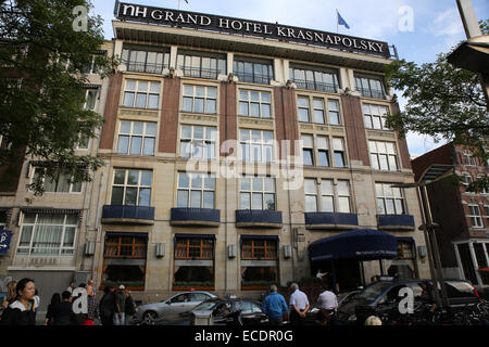 amsterdam dam square nh grand hotel krasnapolsky Stock Photo