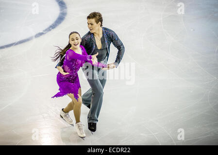 Barcelona, Catalonia, Spain. 11th Dec, 2014. ALLA LOBODA/PAVEL DROZD (RUS) perform in the DANCE JUNIOR - Short program during the ISU Grand Prix of Figure Skating Final in Barcelona - The ISU Grand Prix of Figure Skating Final, to be held jointly with the ISU Junior Grand Prix Final, is the crowning event of the Grand Prix Series circuit taking place in Barcelona. Credit:  Matthias Oesterle/ZUMA Wire/ZUMAPRESS.com/Alamy Live News Stock Photo