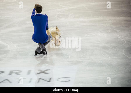 Barcelona, Catalonia, Spain. 11th Dec, 2014. JULIANNE SEGUIN/CHARLIE BILODEAU (CAN) perform in the PAIR JUNIOR - Short program during the ISU Grand Prix of Figure Skating Final in Barcelona - The ISU Grand Prix of Figure Skating Final, to be held jointly with the ISU Junior Grand Prix Final, is the crowning event of the Grand Prix Series circuit taking place in Barcelona. Credit:  Matthias Oesterle/ZUMA Wire/ZUMAPRESS.com/Alamy Live News Stock Photo