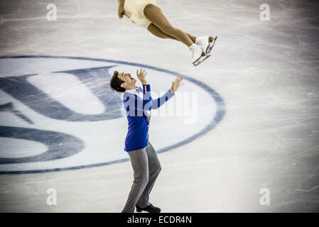 Barcelona, Catalonia, Spain. 11th Dec, 2014. JULIANNE SEGUIN/CHARLIE BILODEAU (CAN) perform in the PAIR JUNIOR - Short program during the ISU Grand Prix of Figure Skating Final in Barcelona - The ISU Grand Prix of Figure Skating Final, to be held jointly with the ISU Junior Grand Prix Final, is the crowning event of the Grand Prix Series circuit taking place in Barcelona. Credit:  Matthias Oesterle/ZUMA Wire/ZUMAPRESS.com/Alamy Live News Stock Photo