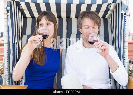 Couple having drink Stock Photo