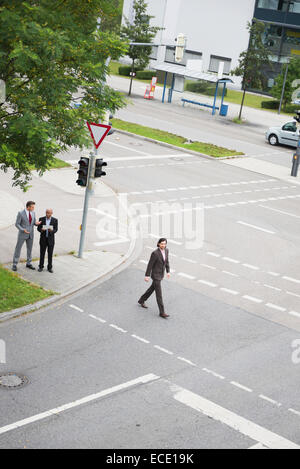 Afrikaner businessmen meeting crossroads teamwork Stock Photo