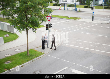 Mature man mediator meeting crossroads Partnership Stock Photo