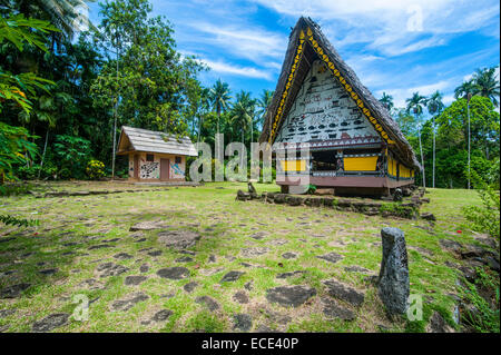 Oldest Bai of Palau, a house for the village chiefs, Babeldaob, Palau Stock Photo