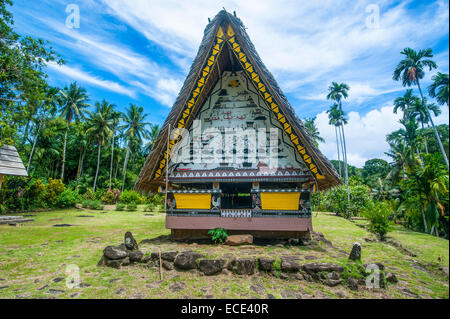 Oldest Bai of Palau, a house for the village chiefs, Babeldaob, Palau Stock Photo