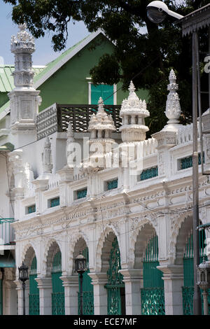 Mauritius, Port Louis, Rue Royale, Jummah Mosque architectural detail Stock Photo