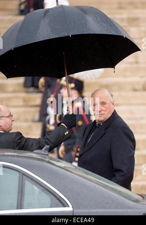 (dpa) - Queen Fabiola of Belgium attends the memorial service for Grand ...