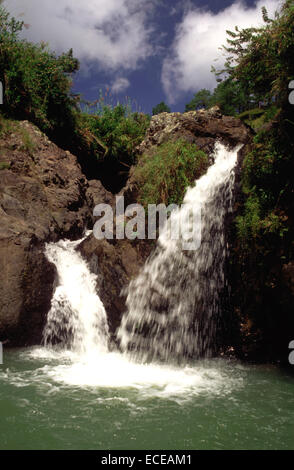 Bokong Waterfalls. Sagada. Central Cordillera. Luzon. Philippines. About a half-hour walk from town are the small Bokong Waterfa Stock Photo