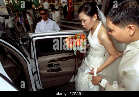 Wedding in Manila Cathedral. Intramuros. Manila. Philippines. The Manila Metropolitan Cathedral-Basilica, informally known as Ma Stock Photo