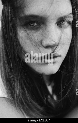 Russia, Portrait of teenage girl (14-15) Stock Photo