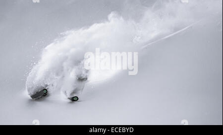 Austria, Freeride skier downhill skiing Stock Photo
