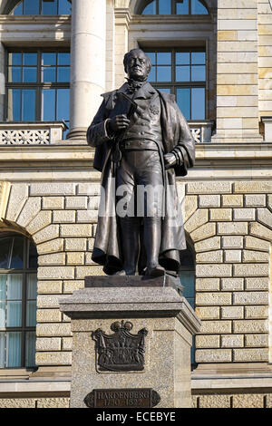 Statue of August Fuerst von Hardenberg outside the Berlin State Parliament building in Berlin Stock Photo