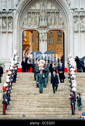 Pallbearers carry the coffin into the funeral service of One Direction ...