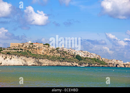Panoramic view of the Adriatic sea in the Apulia region Stock Photo