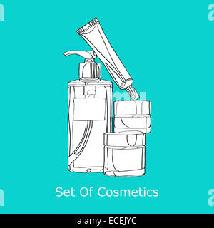 set of cosmetics for skin care Stock Photo