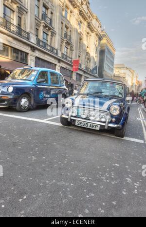 Mini Cooper car on London Streets Stock Photo