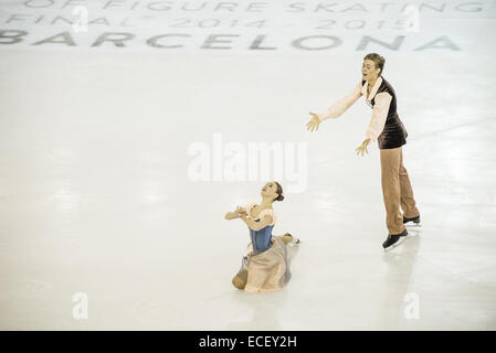 Barcelona, Spain. 12th Dec, 2014. ALLA LOBODA/PAVEL DROZD (RUS)) perform in the DANCE JUNIOR- Free program during the ISU Grand Prix of Figure Skating Final in Barcelona Credit:  Matthias Oesterle/ZUMA Wire/ZUMAPRESS.com/Alamy Live News Stock Photo