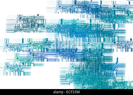 printed circuit - motherboard - technology abstract Stock Photo