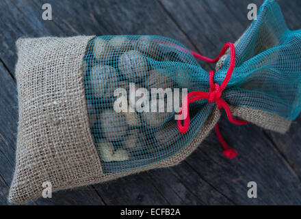 Nuts in a bag Stock Photo