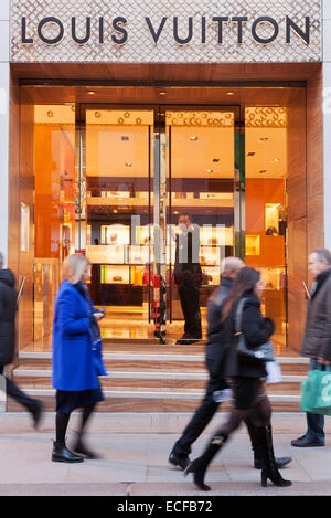 Louis Vuitton fashion store on New Bond Street Stock Photo