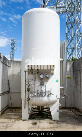 liquid nitrogen tank Stock Photo