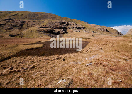 Dalehead Tarn, a prominent feature on the slopes of the mountain in the Lake District National Park. Stock Photo