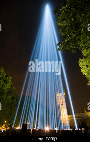 Spectra art installation at Victoria Tower Gardens. 4th August to 11th August 2014 Stock Photo