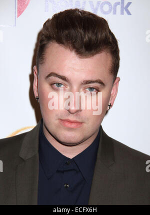 New York, New York, USA. 12th Dec, 2014. Singer SAM SMITH attends the Z100's Jingle Ball 2014 arrivals held held at Madison Square Garden. © Nancy Kaszerman/ZUMAPRESS.com/Alamy Live News Stock Photo