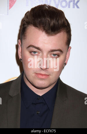 New York, New York, USA. 12th Dec, 2014. Singer SAM SMITH attends the Z100's Jingle Ball 2014 arrivals held held at Madison Square Garden. © Nancy Kaszerman/ZUMAPRESS.com/Alamy Live News Stock Photo