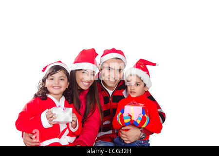 indian Presents with children Christmas Gift Stock Photo