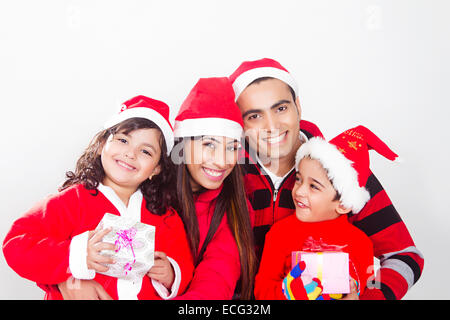 indian Presents with children Christmas Gift Stock Photo