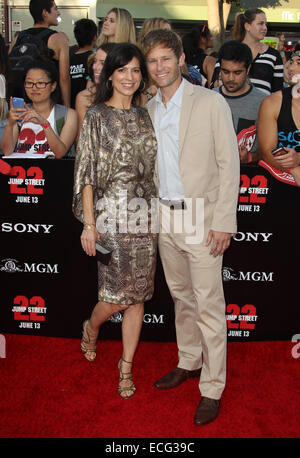 Premiere of  Metro-Goldwyn-Mayer Pictures and Columbia Pictures’ “22 JUMP STREET”  Featuring: Perrey Reeves,Johann Urb Where: WESTWOOD, California, United States When: 10 Jun 2014 Stock Photo