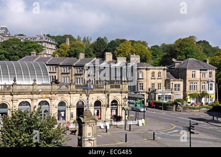 View of the Thermal Baths (now Cavendish shopping arcade), Buxton, Derbyshire, England, UK, Western Europe. Stock Photo