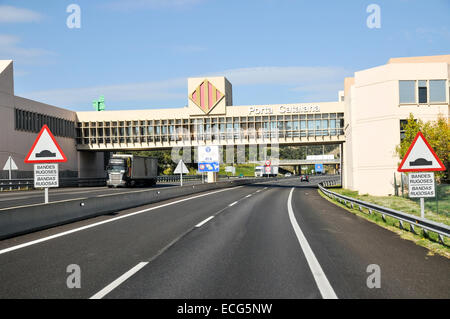 Spanish Highway rest stop Photographed in Catalonia, Spain Stock Photo