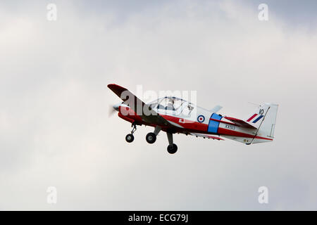 Scottish Aviation Series 120 Model 121 Bulldog T1 XX513 G-CCMI (G-KKKK)  in flight after take-off from Sturgate Airfield Stock Photo