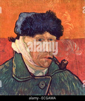 Self-portrait, 1889, Vincent Van Gogh Stock Photo