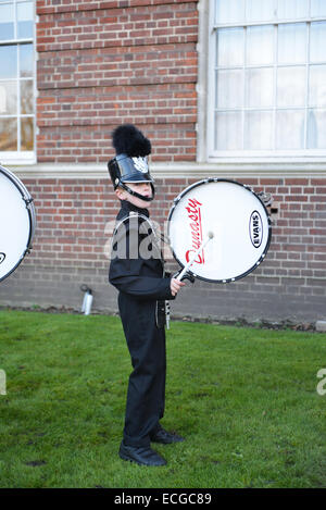 Greenwich, London, UK. 14th December 2014. A marching band play at the event. The annual Pantomime Horse Race takes place in Greenwich for the fifth year. Credit:  Matthew Chattle/Alamy Live News Stock Photo