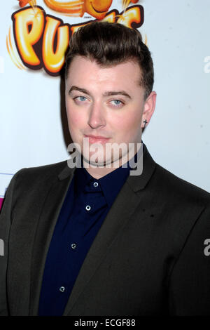 Sam Smith attends Z100's Jingle Ball at Madison Square Garden on December 12, 2014 in New York City Stock Photo