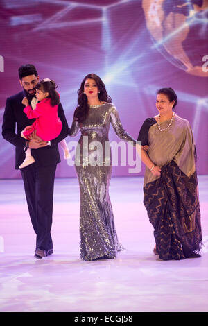 London, UK. 14th December, 2014. Miss World Final London Excel.Pic Shows Aishwarya Rai Bachchan former Miss World Credit:  PAUL GROVER/Alamy Live News Stock Photo