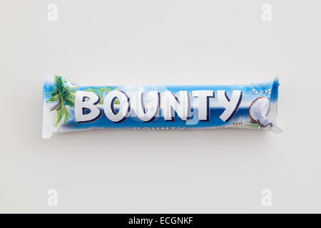 A Bounty chocolate bar, manufactured by Mars, Inc. Stock Photo